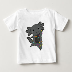 Axolotl Merry Christmas Winter Animals Axolotls Baby T-Shirt
