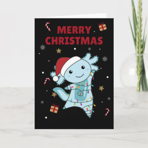 Axolotl Merry Christmas Winter Animals Axolotls Ca Card