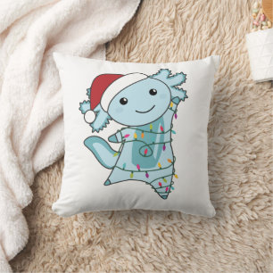 Axolotl Merry Christmas Winter Animals Axolotls Cushion