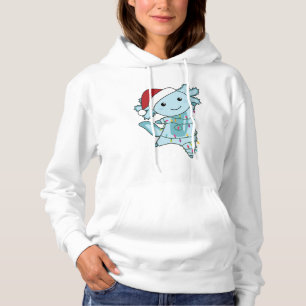Axolotl Merry Christmas Winter Animals Axolotls Hoodie