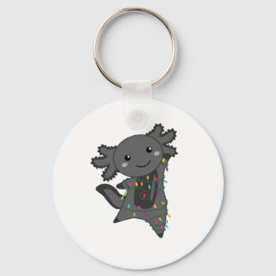Axolotl Merry Christmas Winter Animals Axolotls Key Ring