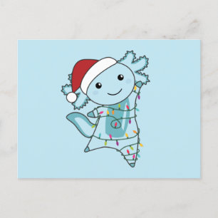 Axolotl Merry Christmas Winter Animals Axolotls Po Postcard