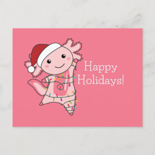 Axolotl Merry Christmas Winter Animals Axolotls Po Postcard