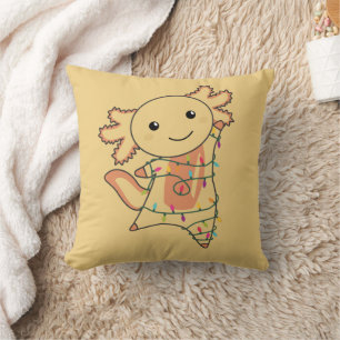 Axolotl Merry Christmas Winter Animals Axolotls Th Cushion