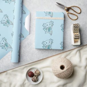 Axolotl Merry Christmas Winter Animals Axolotls Wr Wrapping Paper