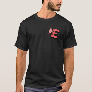 Axolotl Monogram Salamander Letter E Initial Axolo T-Shirt