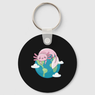 Axolotl Mother Earth Day Funny For Planet Environm Key Ring