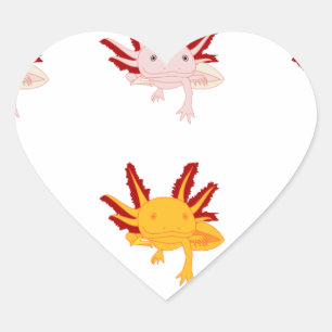 Axolotl Muster Heart Sticker