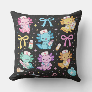 Axolotl Nurse Cute Kawaii Gift for Nurses Cushion