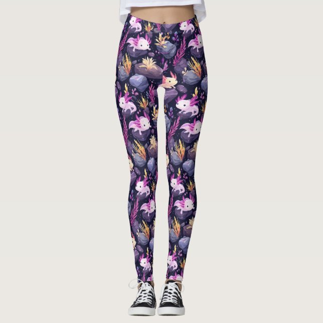 Axolotl Oasis Leggings (Front)