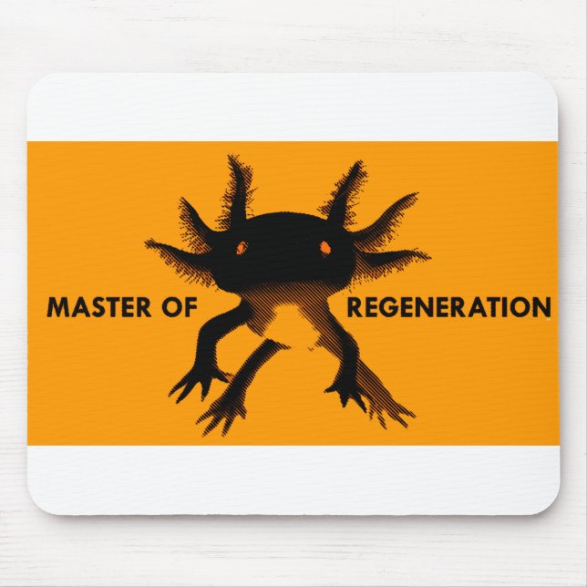 Axolotl orange mouse mat (Front)