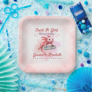 Axolotl Paper Plate