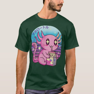 Axolotl Pastel Goth Strawberry Milk Shake Anime Ae T-Shirt