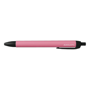 Axolotl pink color name black ink pen