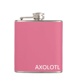 Axolotl pink color name hip flask