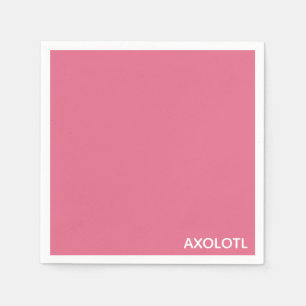 Axolotl pink color name napkin