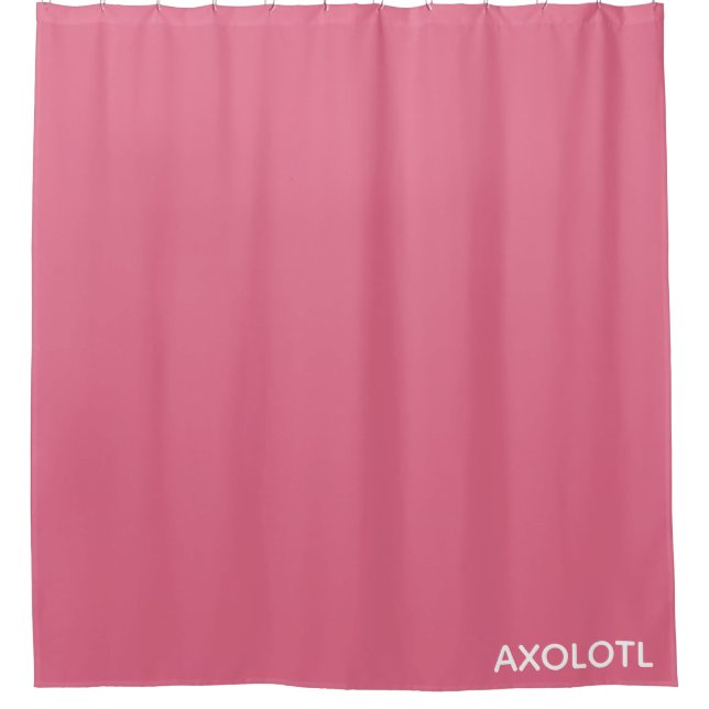 Axolotl pink color name shower curtain (Front)