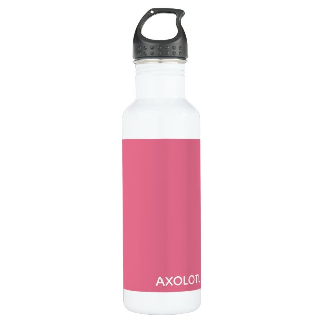 Axolotl pink colour name 710 ml water bottle (Front)