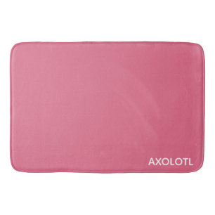 Axolotl pink colour name bath mat