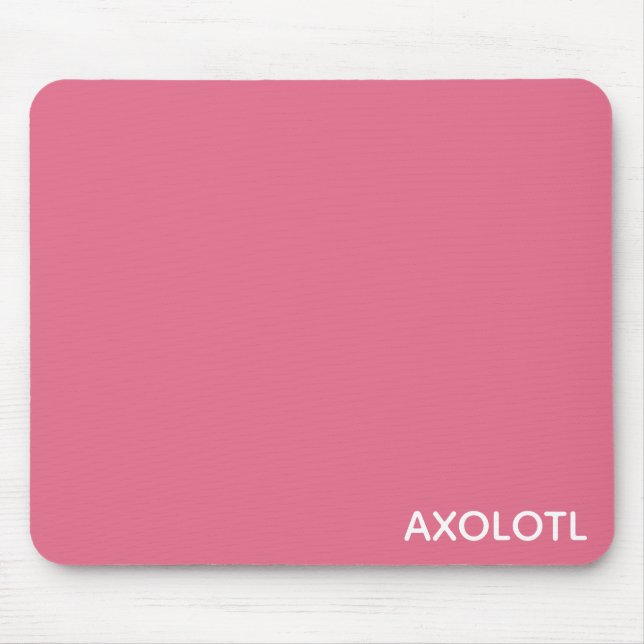 Axolotl pink colour name mouse mat (Front)