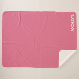Axolotl pink colour name sherpa blanket