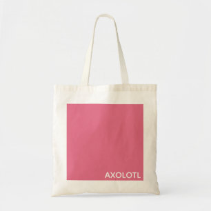 Axolotl pink colour name tote bag