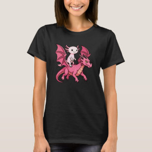 Axolotl Pink Dragon Riding Zoo Day Animal Lover Bo T-Shirt