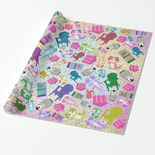 Axolotl Pink Stairs Song Wrapping Paper