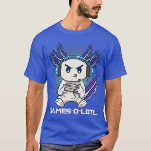 Axolotl Playing Console Video Games Gamesolotl Gam T-Shirt