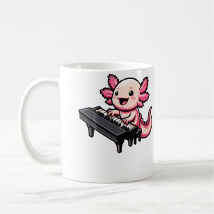 Axolotl Playing Piano Axolotls Musician Music Coffee Mug
