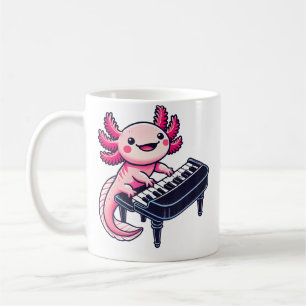 Axolotl Playing Piano Axolotls Musician Music Coffee Mug
