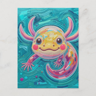 Axolotl Post Card Art