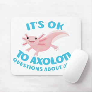 Axolotl questions about Jesus cute christian Mouse Mat