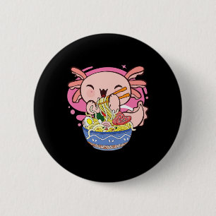 Axolotl Ramen Kawaii Japanese Anime Noodle Gift Ki 6 Cm Round Badge