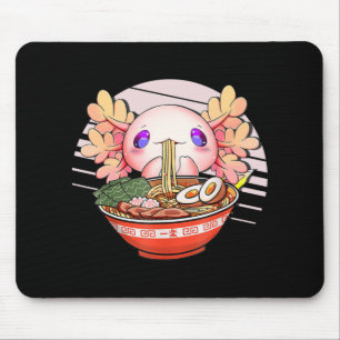 Axolotl Ramen Noodles Japanese Kawaii Anime Otaku Mouse Mat