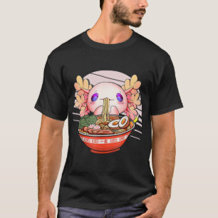 Axolotl Ramen Noodles Japanese Kawaii Anime Otaku  T-Shirt