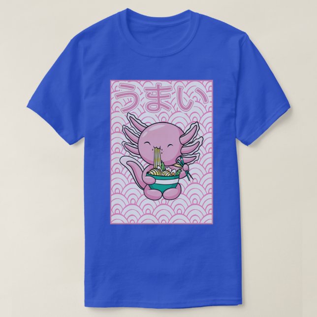 Axolotl Ramen Noodles Japanese Kawaii Otaku T-Shirt (Design Front)