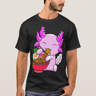 Axolotl Ramen Noodles Japanese Otaku Kawaii Anime  T-Shirt
