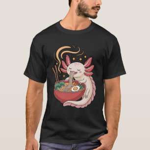 Axolotl Ramen Noodles Kawaii Japanese Anime T-Shirt