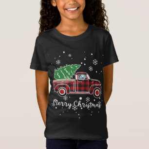 Axolotl Red Truck Buffalo Christmas Pyjamas T-Shirt