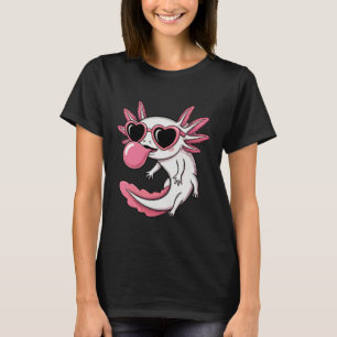 Axolotl Reptile Funny Blowing Bubble T-Shirt