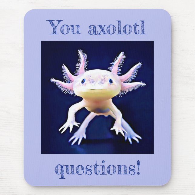 Axolotl Salamander Amphibian Mouse Mat (Front)