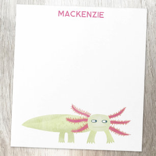 Axolotl Salamander Fun Personalized Custom Name Notepad