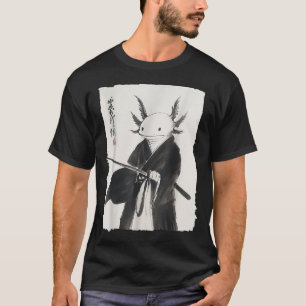 Axolotl Samurai Janpanese Vintage Warrior Art Anim T-Shirt