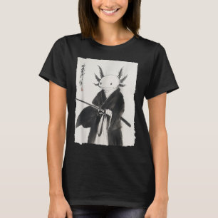 Axolotl Samurai Janpanese Vintage Warrior Art Anim T-Shirt