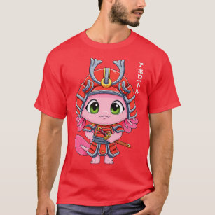 Axolotl Samurai Ronin Japanese Walking Fish Anime  T-Shirt