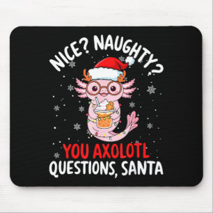Axolotl Santa Hat Axolotl Questions Christmas Boys Mouse Mat