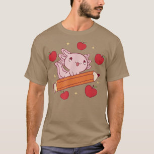 Axolotl School Student Cute Axolotls Kawaii Japan T-Shirt