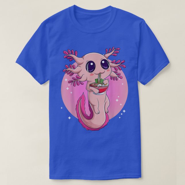 Axolotl Shirt For Women Girls, Japanese Ramen Nood (Design Front)