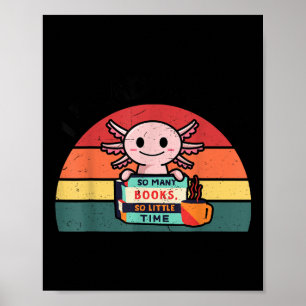 Axolotl-shirt Reading Book Readsolotl Kids Boys Gi Poster